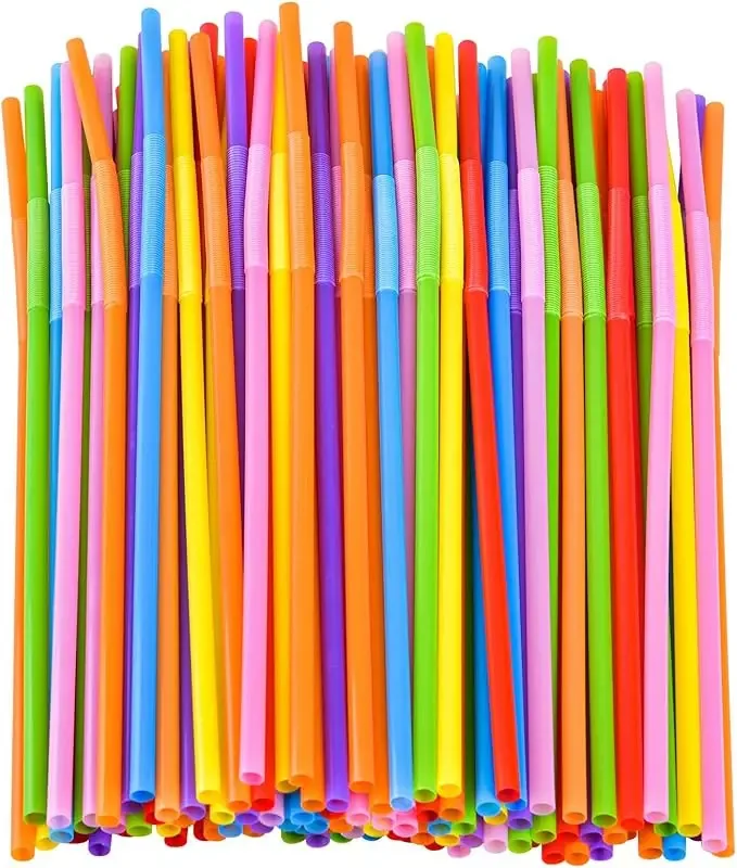 Canudos reutilizáveis coloridos flexíveis U Chef 100 - multicoloridos