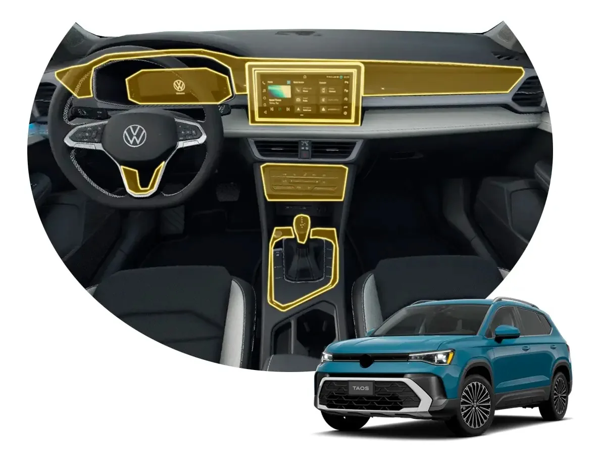 Protetores Ppf para interior da Vw Taos Auto. 2025 Transparent Highline