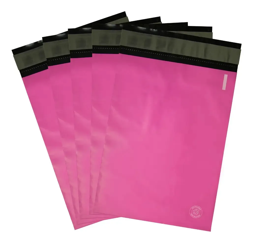200 sacos, envelopes, embalagens de comércio eletrônico, 25x33 cm, rosa
