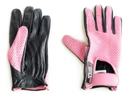 Luvas de motocicleta femininas Benotto tamanho M rosa