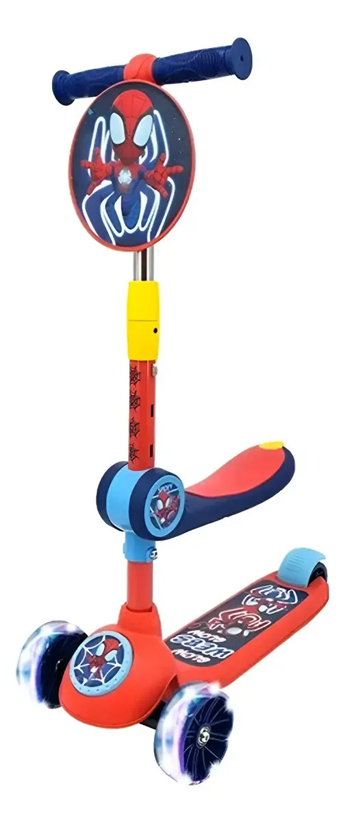 Luzes removíveis Scooter Patin 2 em 1 Apache Spiderman - pretas