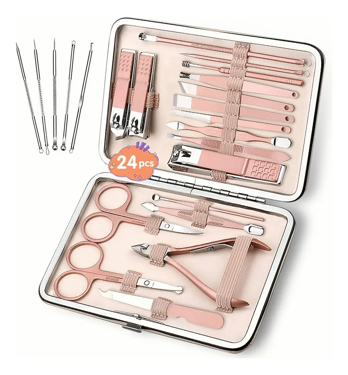 Conjunto de manicure profissional de manicure e pedicure Iforu 24 em 1