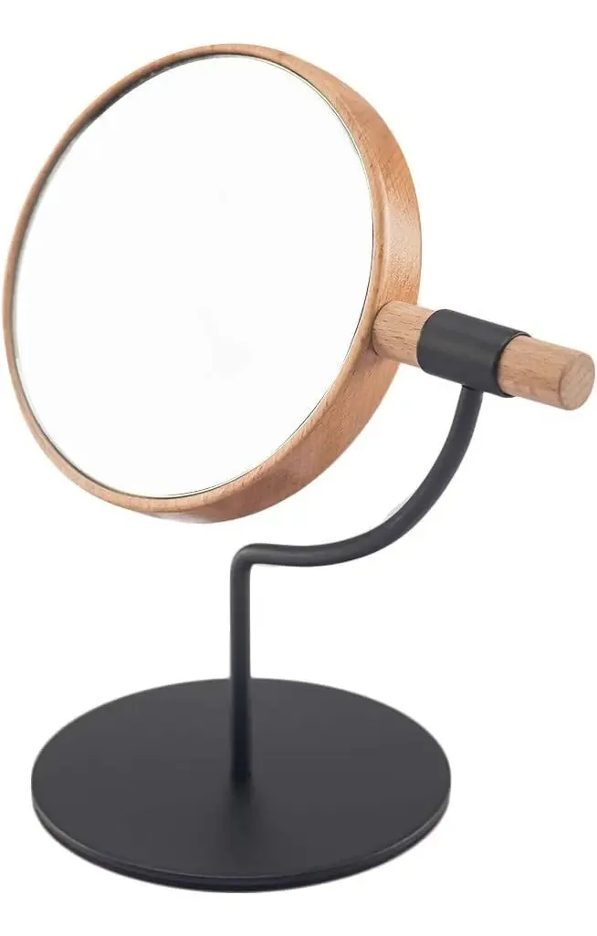 Espelho de mesa Yeake com apoio mental, espelho