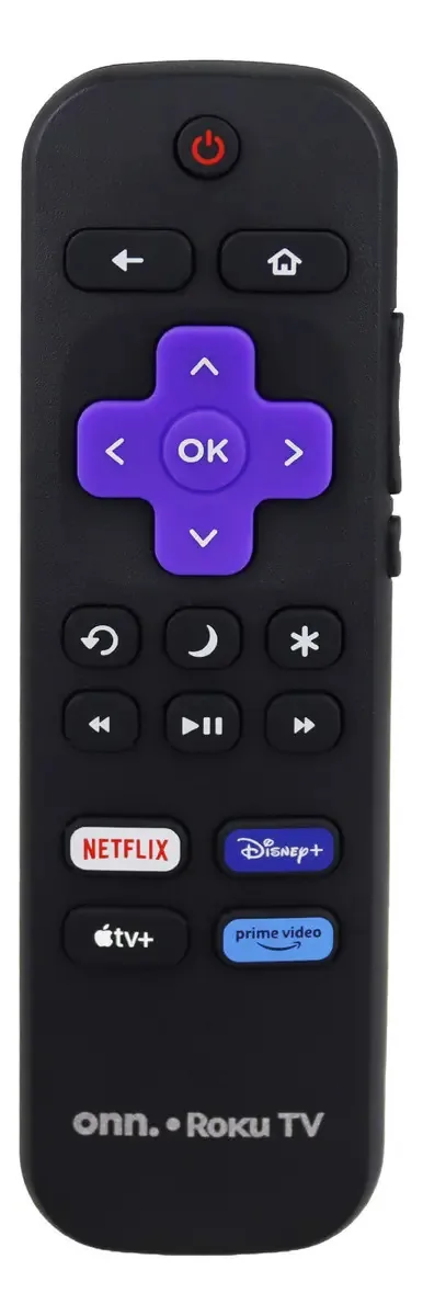 Controle compatível com Onn Roku Tv Smart Tv Black