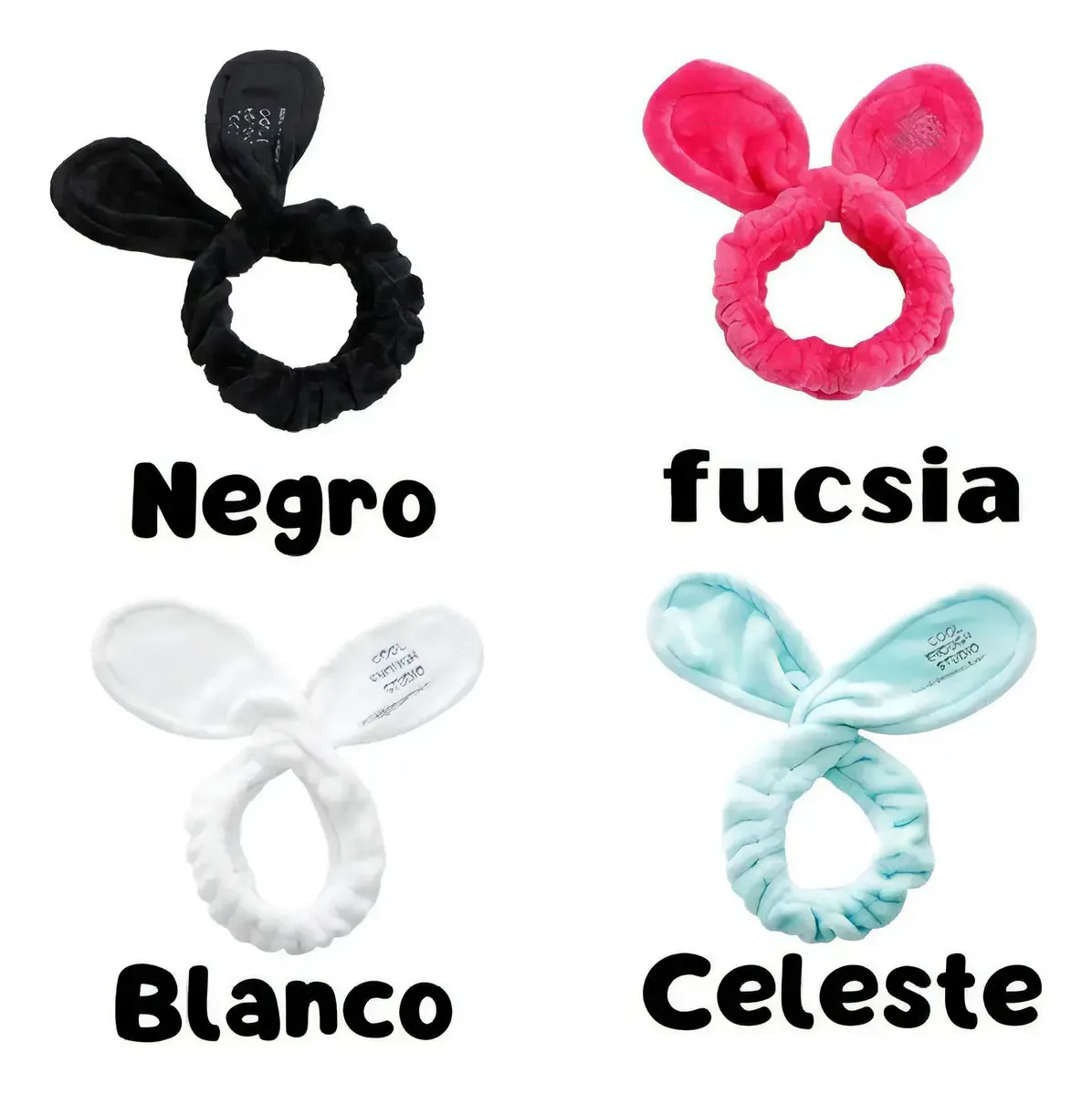 Bandana Faixa de cabelo, orelhas, coelho, maquiagem, meninas, beleza, cor preta