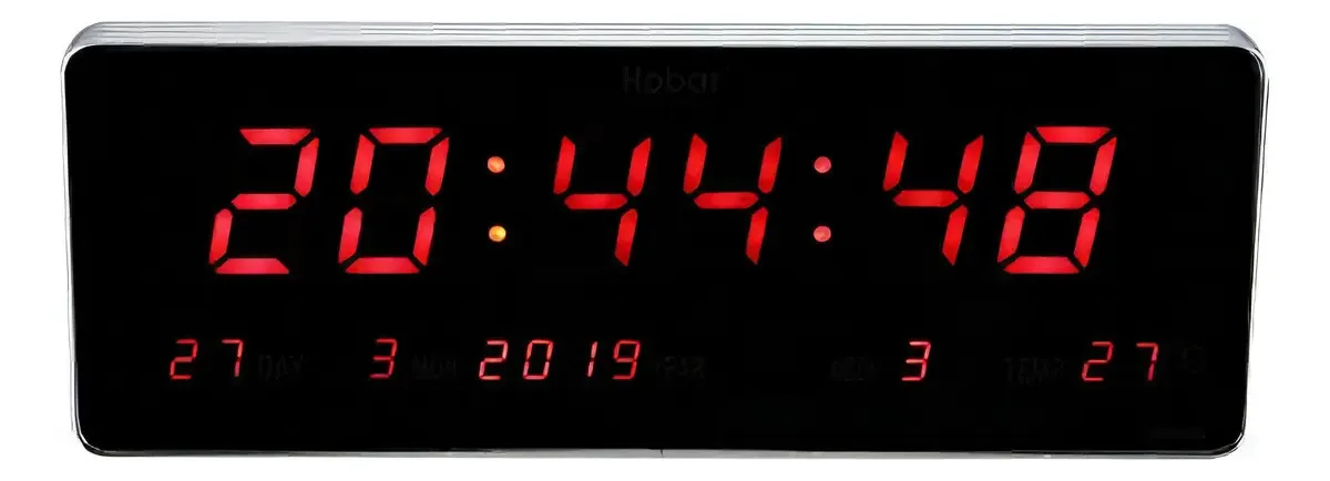 Jeffergarden Inicio Relógio De Parede Digital Relógio De Parede Com Relógio Digital Relógio De Parede De Temperatura E Relógio 110-240v (36 * 13 * 3cm-calendário Temperatura Semana)
