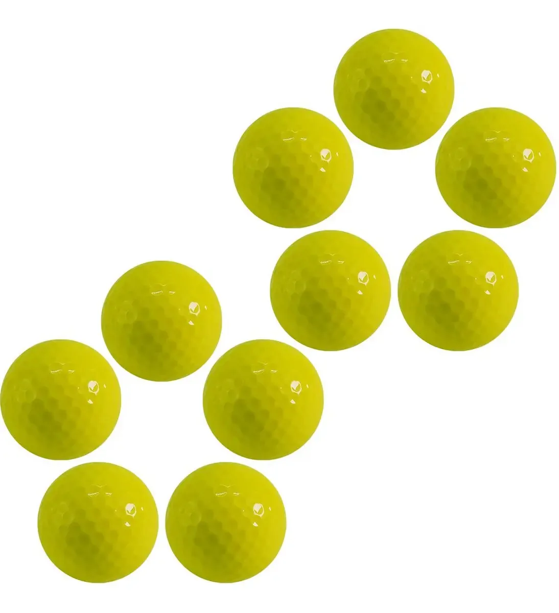 Esferas de minigolfe baratas, Mxsgz-006, 10 peças, 4,2 cm de Ø, cor amarela