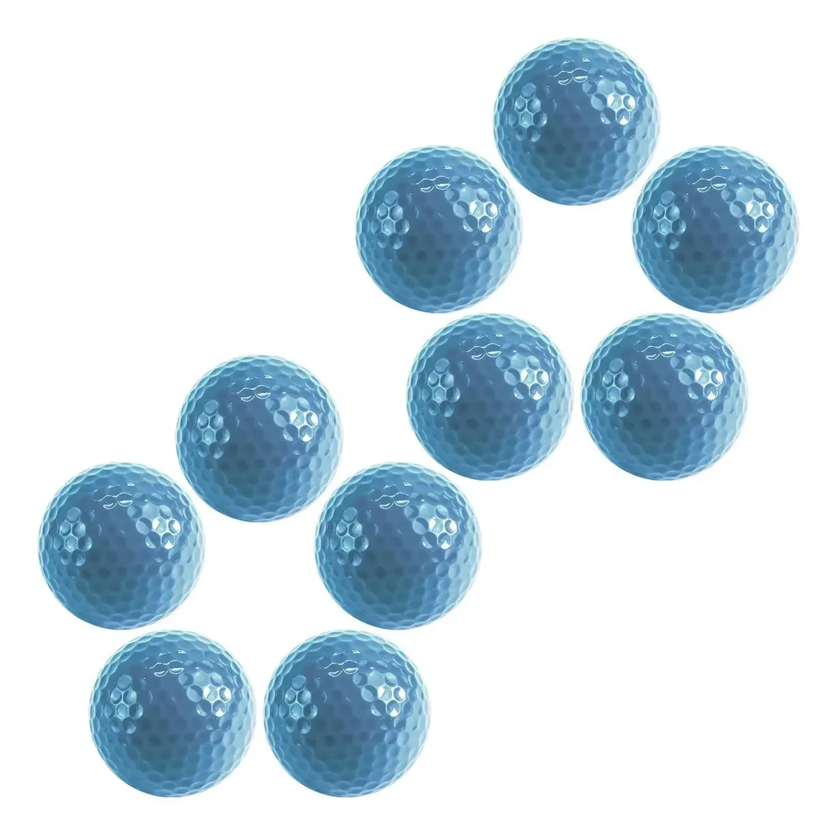 Bolas de golfe duráveis, Mxsgi-006, 10 peças, 4,2 cm de Ø, cor de golfe azul