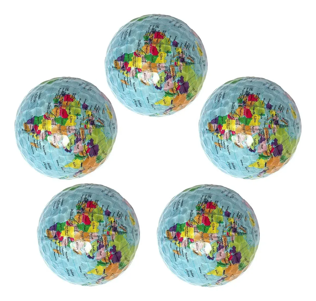 Bolas de golfe pesadas, Mxggl-005, 5 peças, 4,2 cm de Ø, cores de golfe multicoloridas