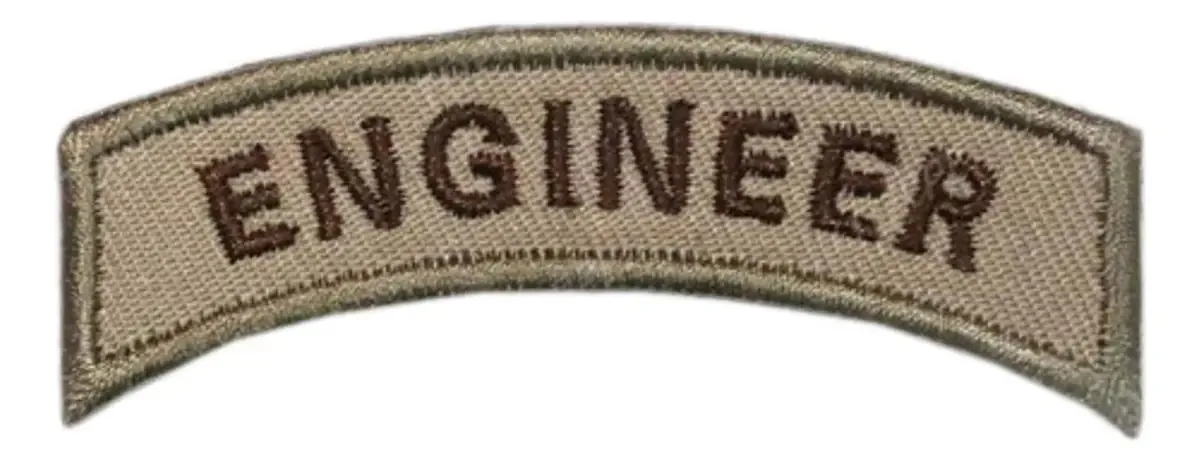 Patch Engineer Badge, Mxtcw-001, 1 patch, Engineer, cor de café