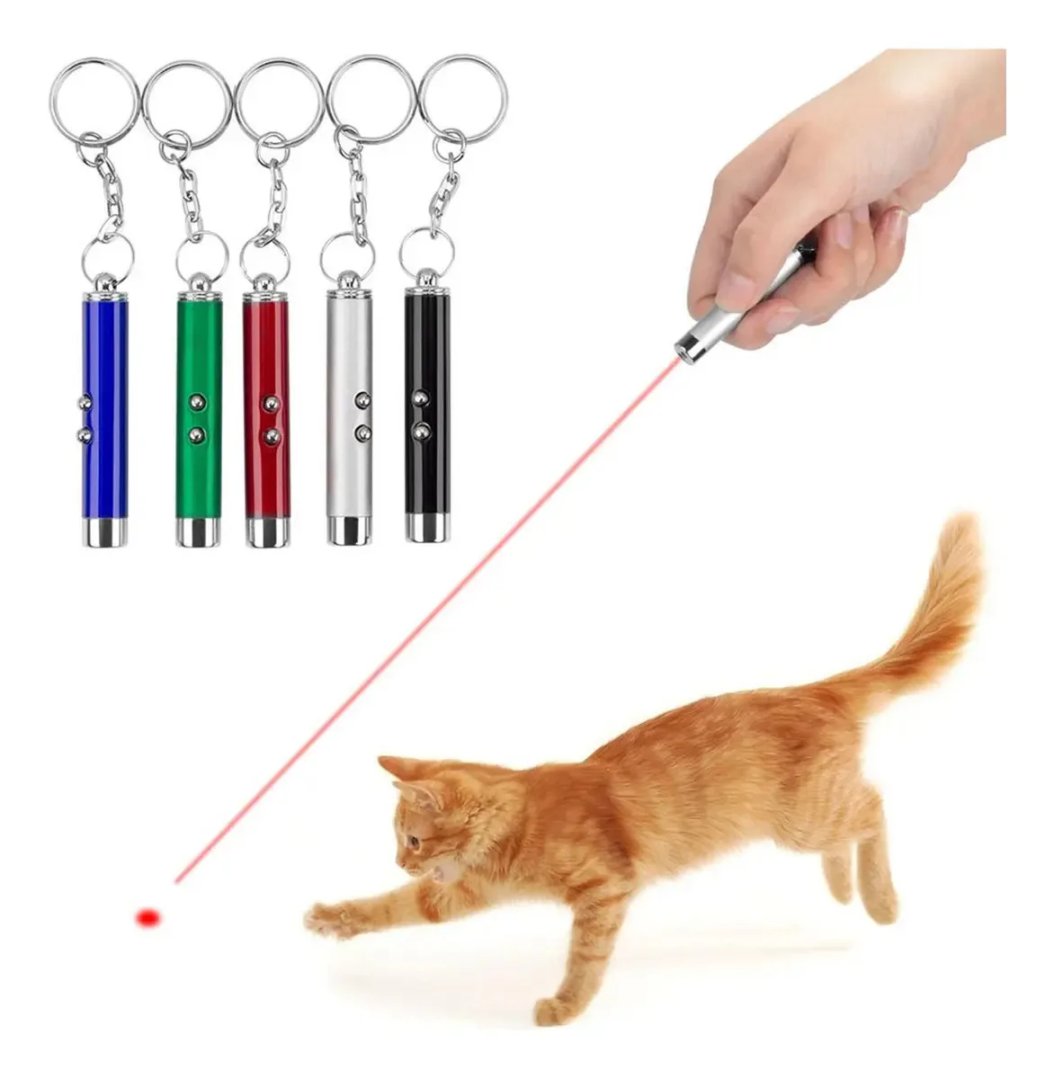 Chaveiros Laser Pointer, Mxkpc-002, 10 unidades, luz vermelha, laser vermelho de 100 m