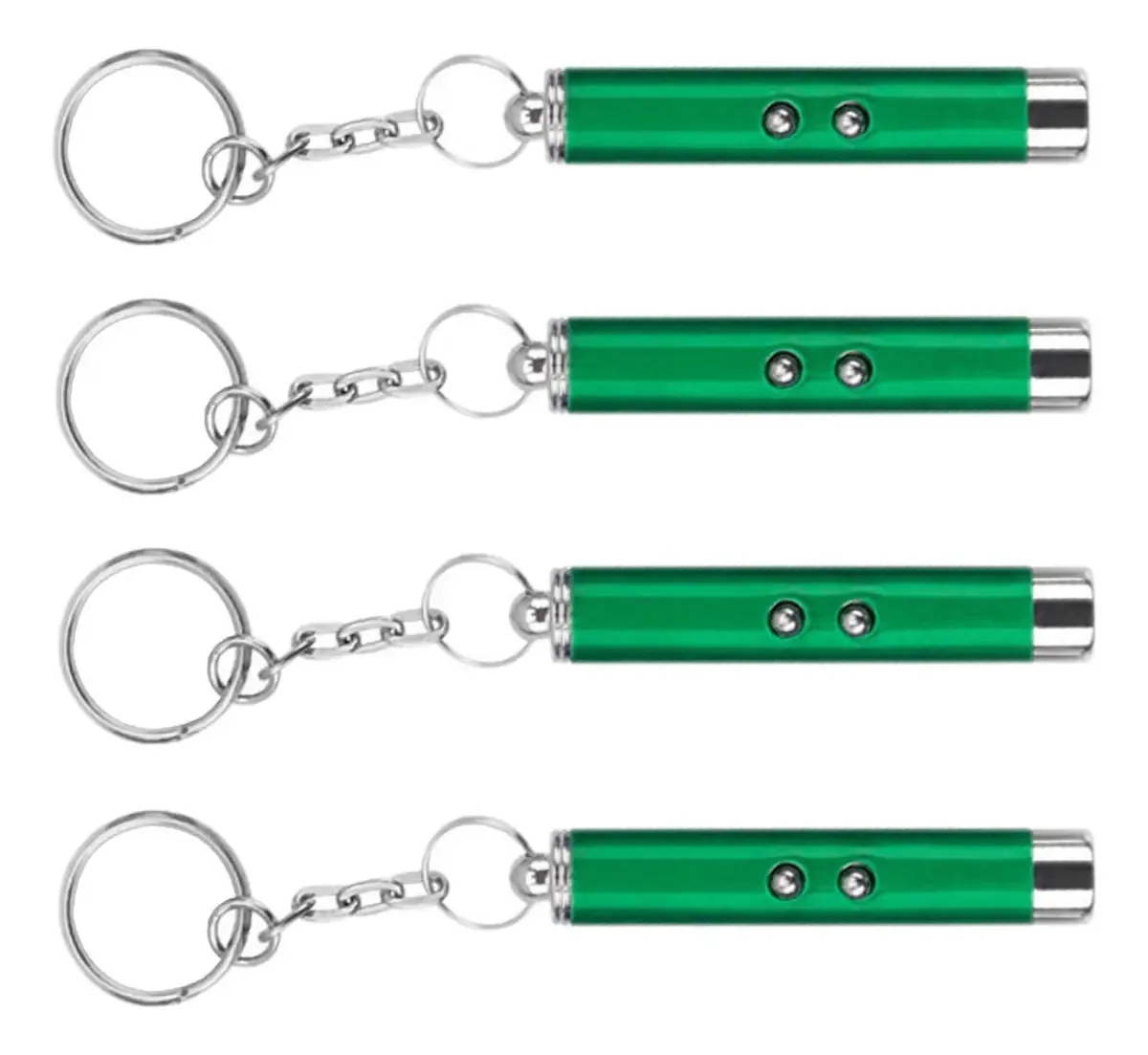 Chaveiros Pointer, Mxkpg-004, 4 peças, laser verde, luz vermelha