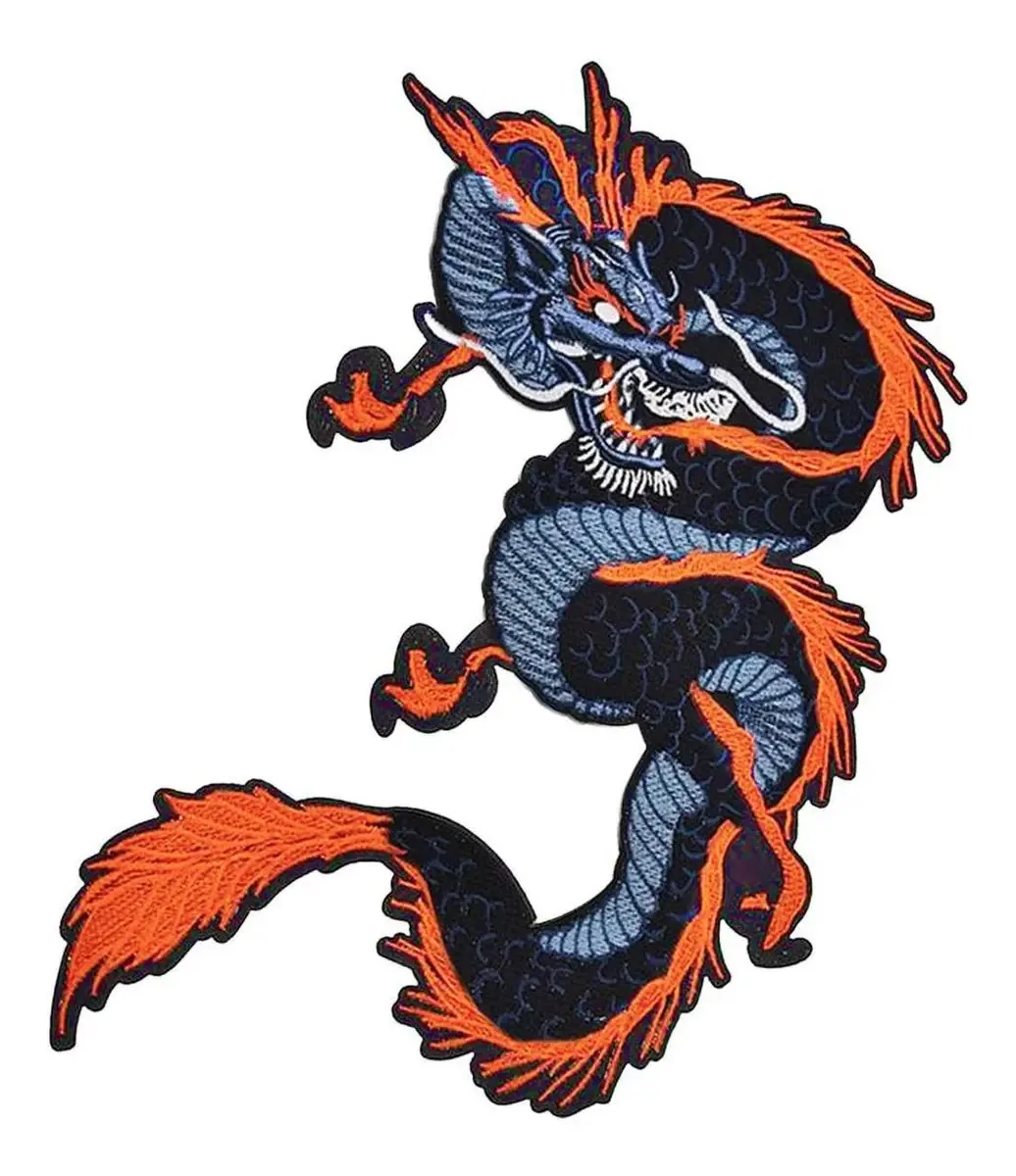 Emblemas bordados de dragão chinês, Mxagn-001, 1 adesivo, dragão