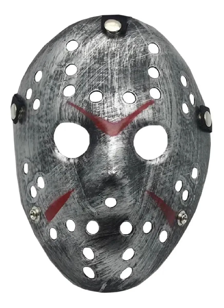 Máscaras aterrorizantes de Halloween, Mxjsr-003, 3 peças. 25 x 18 x Cor Jasonsilver Grey