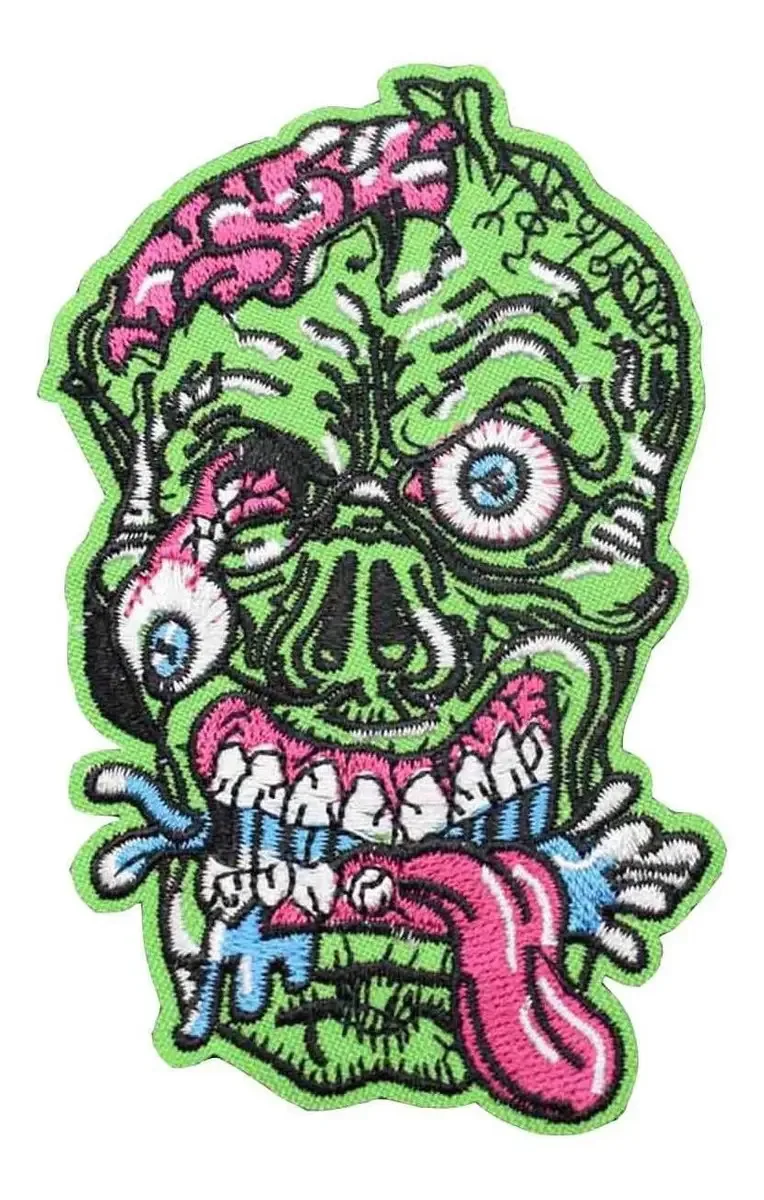 Patches bordados termoadesivos, Mxizm-001, 1 adesivo, Zombie
