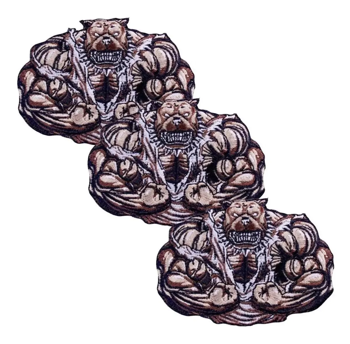 Patches decorativos para camisas, Mxodg-003, 3 adesivos, Perr