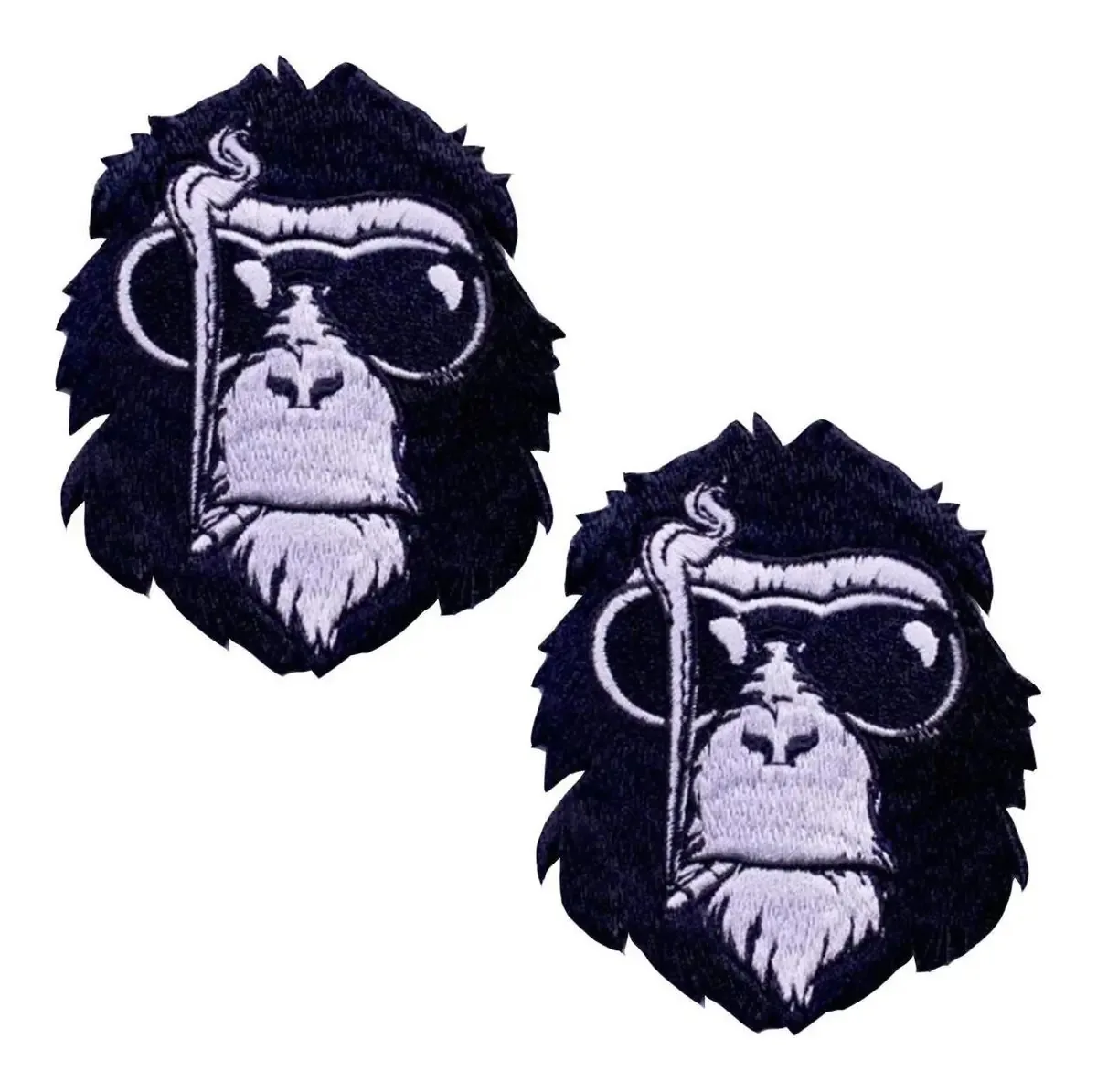 Remendo de tecido bordado para camisas, Mxynk-002, 2 adesivos, queixo