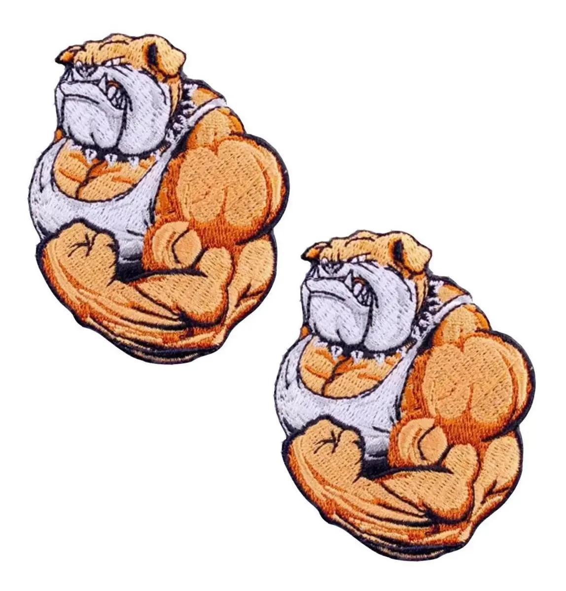 Remendo de tecido bordado para camisas, Mxgdo-002, 2 adesivos, para cães