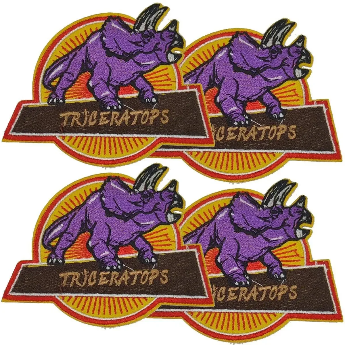 Patch bordado para calças, Mxdio-004, 4 adesivos, Tricer
