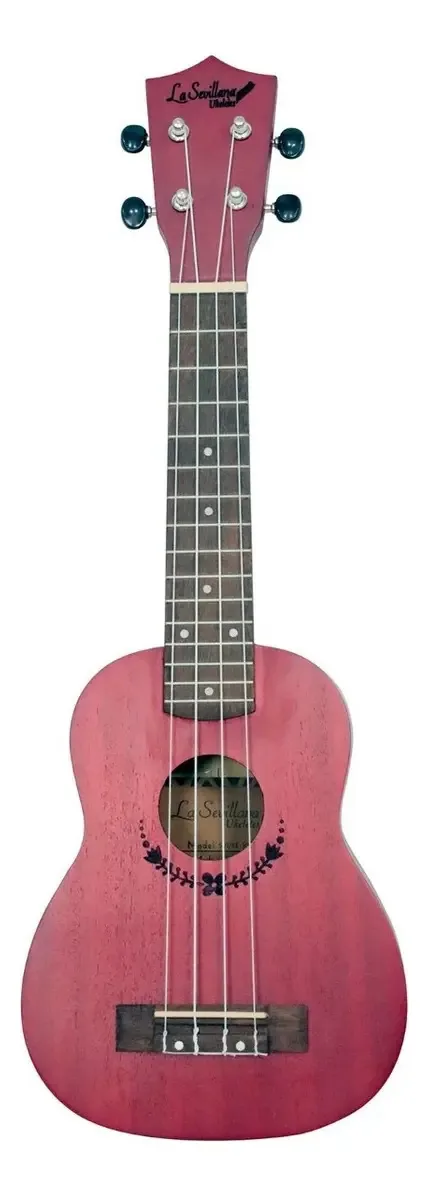 Ukulele soprano acústico vermelho La Sevillana SVuke50s