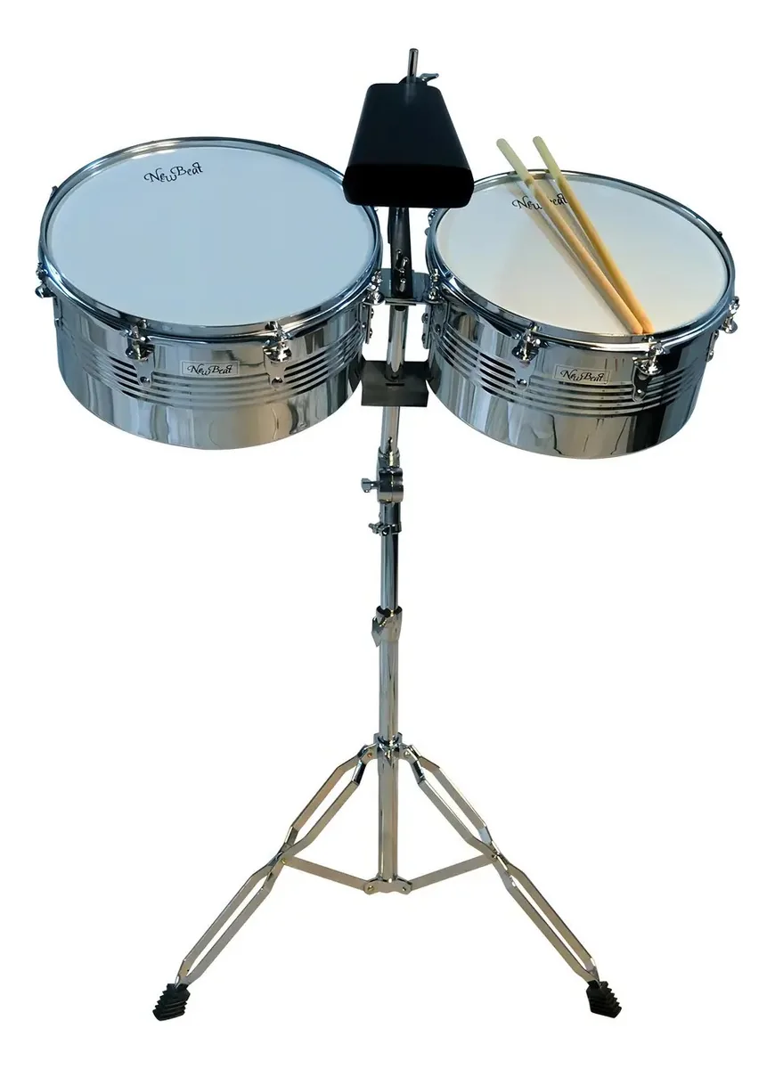 Base reforçada New Beat LT-156Cas Timbales de 13 e 14 polegadas
