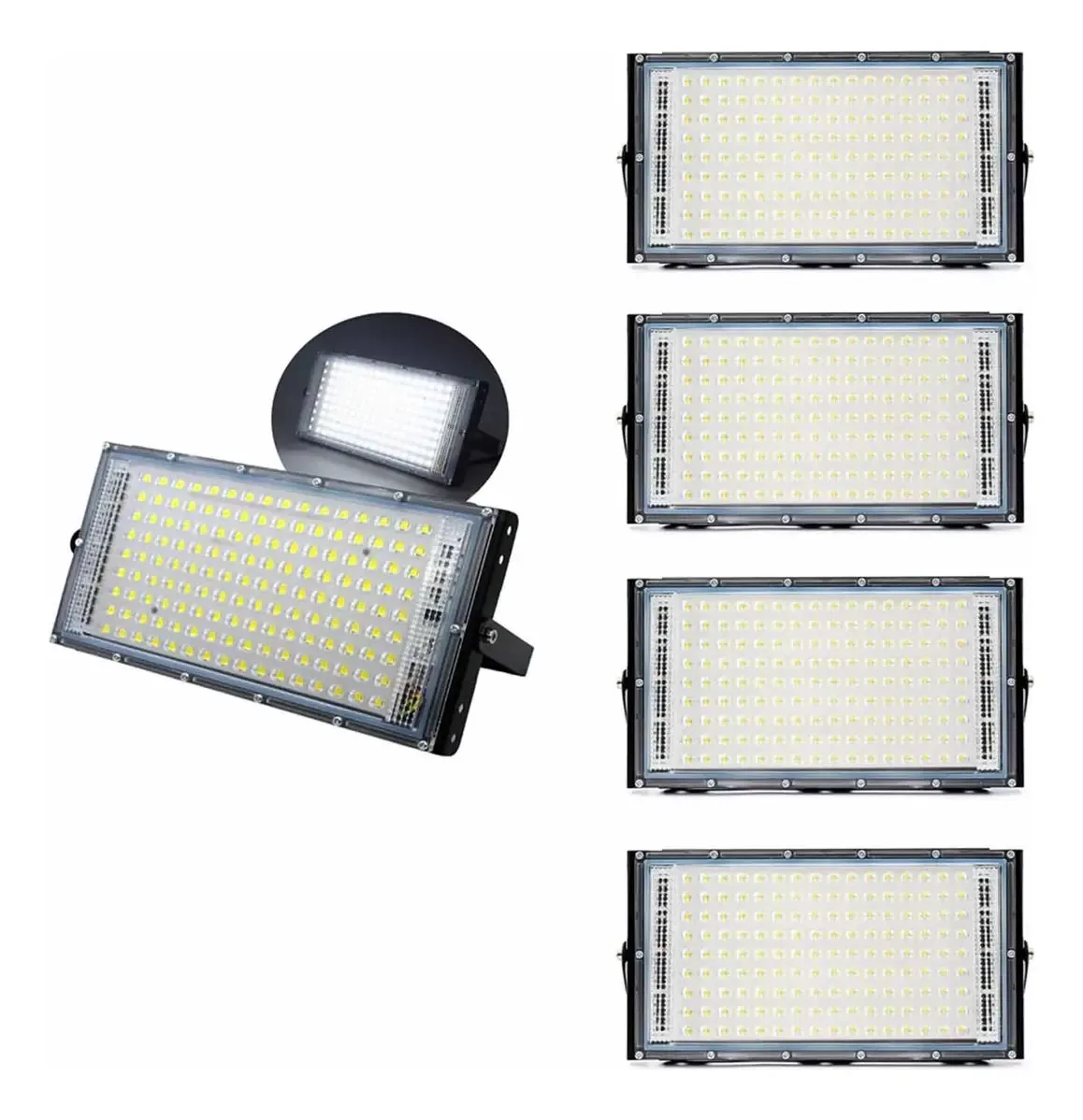 Tianlai R47w150 150w Refletor de LED para exterior Caixa de luz branca para exterior Preto