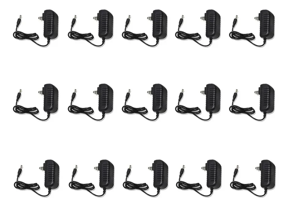 Eliminadores de corrente flexíveis de 12 volts, 1 ampère, 12 w, pacote com 15