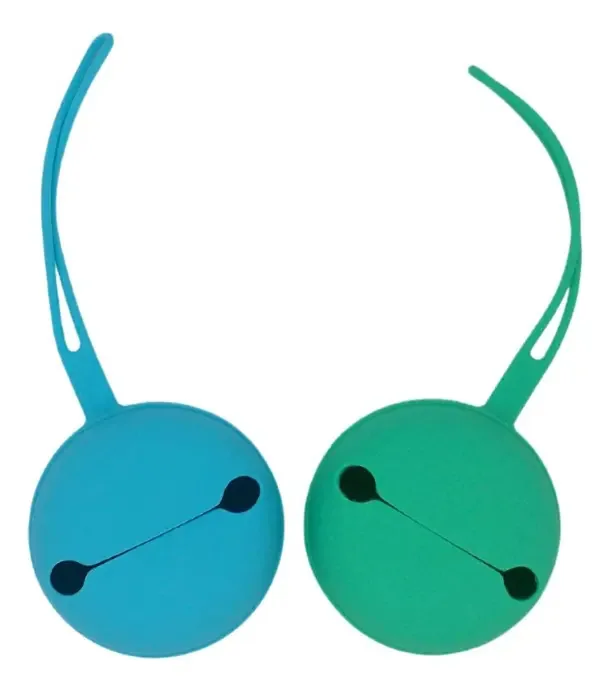 Conjunto de 2 porta-chupetas de silicone Papu Baby Emerald Green