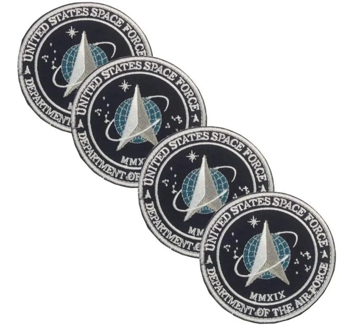 Patches bordados eficazes para venda, Mxnsc-004, 4 adesivos, espaço