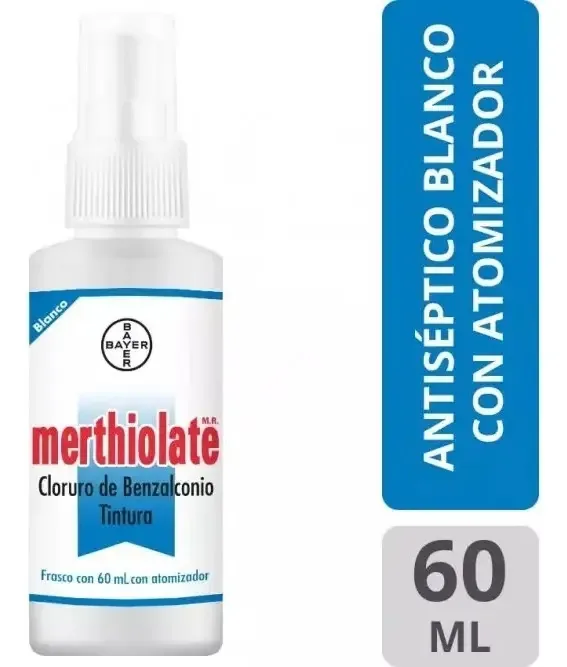 Antisséptico Branco com Pulverizador 60ml Merthiolate