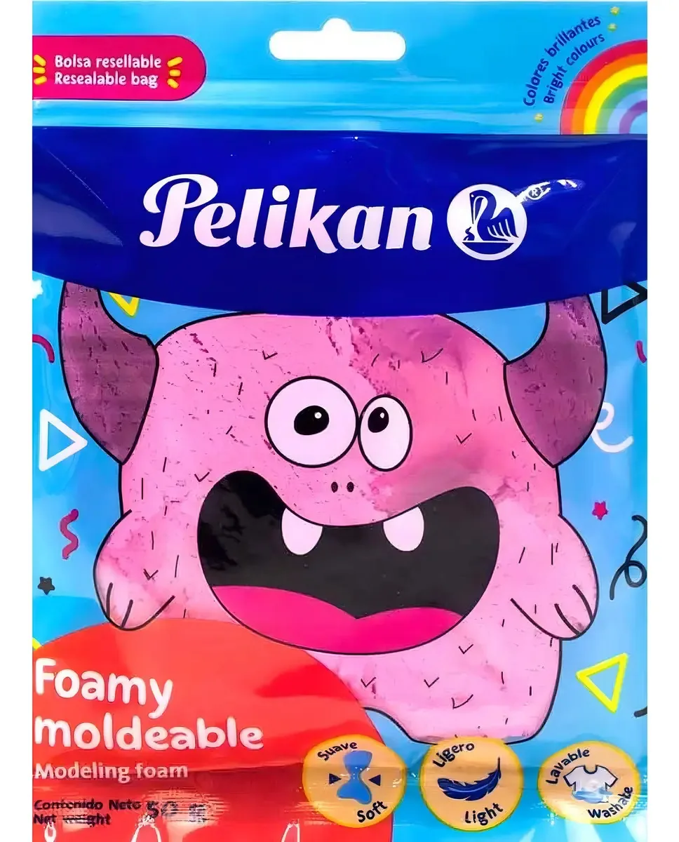 Artesanato em espuma moldável de 50 gr Pelikan Color Pink