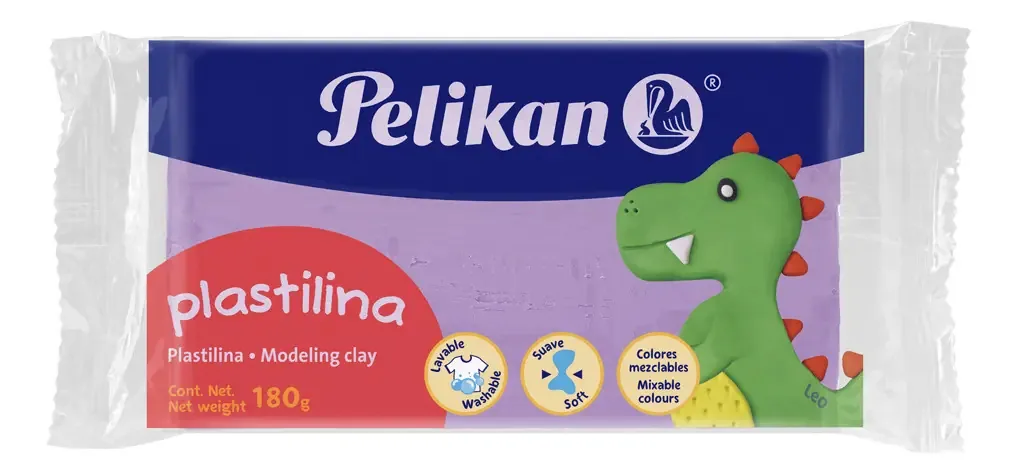 Bastão de plastilina Pelikan 180g, cores, lavanda