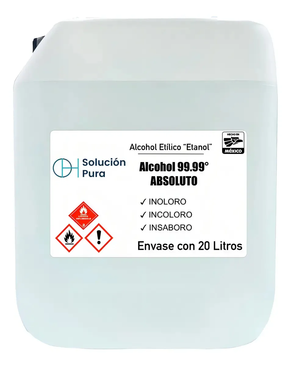 Álcool Etílico Absoluto 99.99º Gl Anidro embalagem com 20 litros