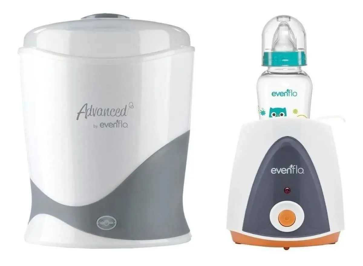 Aquecedor elétrico de garrafas e esterilizador Evenflo, 2 unidades