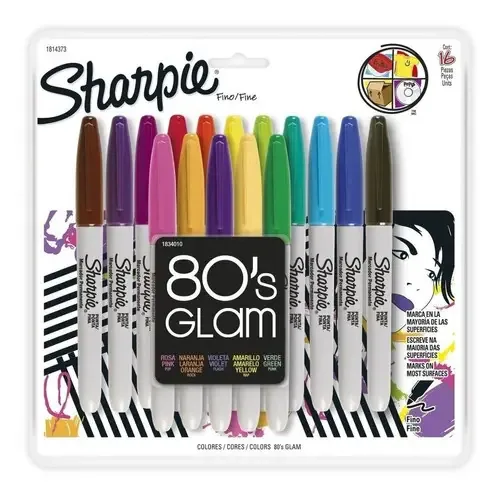 Marcadores Sharpie 80s Glam 16 peças