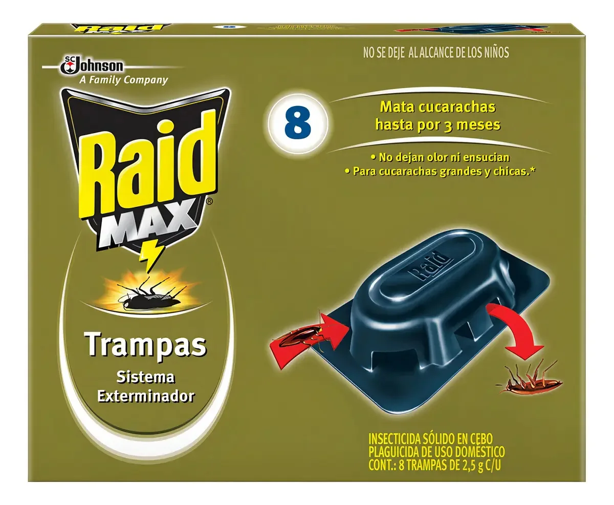 Armadilha para Baratas Raid 8 Peças