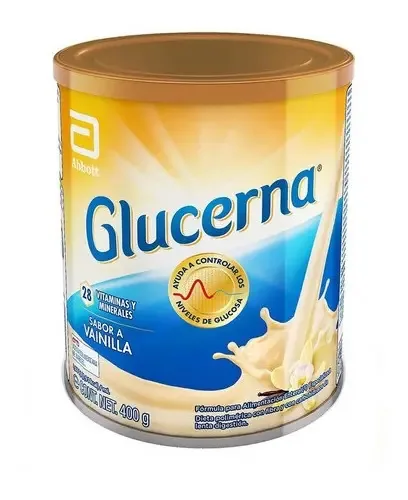 Alimento Glucerna 400gr para o tratamento da diabetes com sabor de baunilha