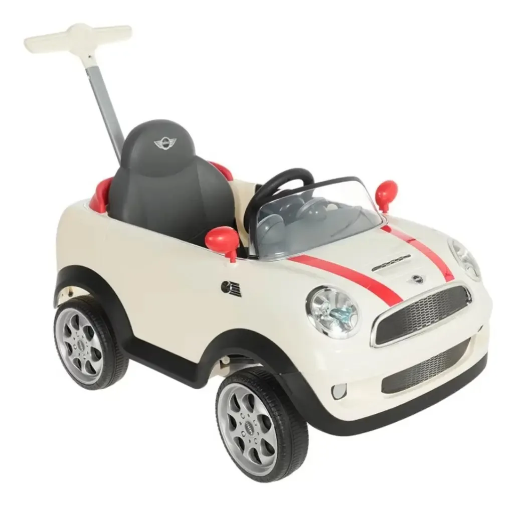 Carro Mini Cooper Push montável. Cor: branco