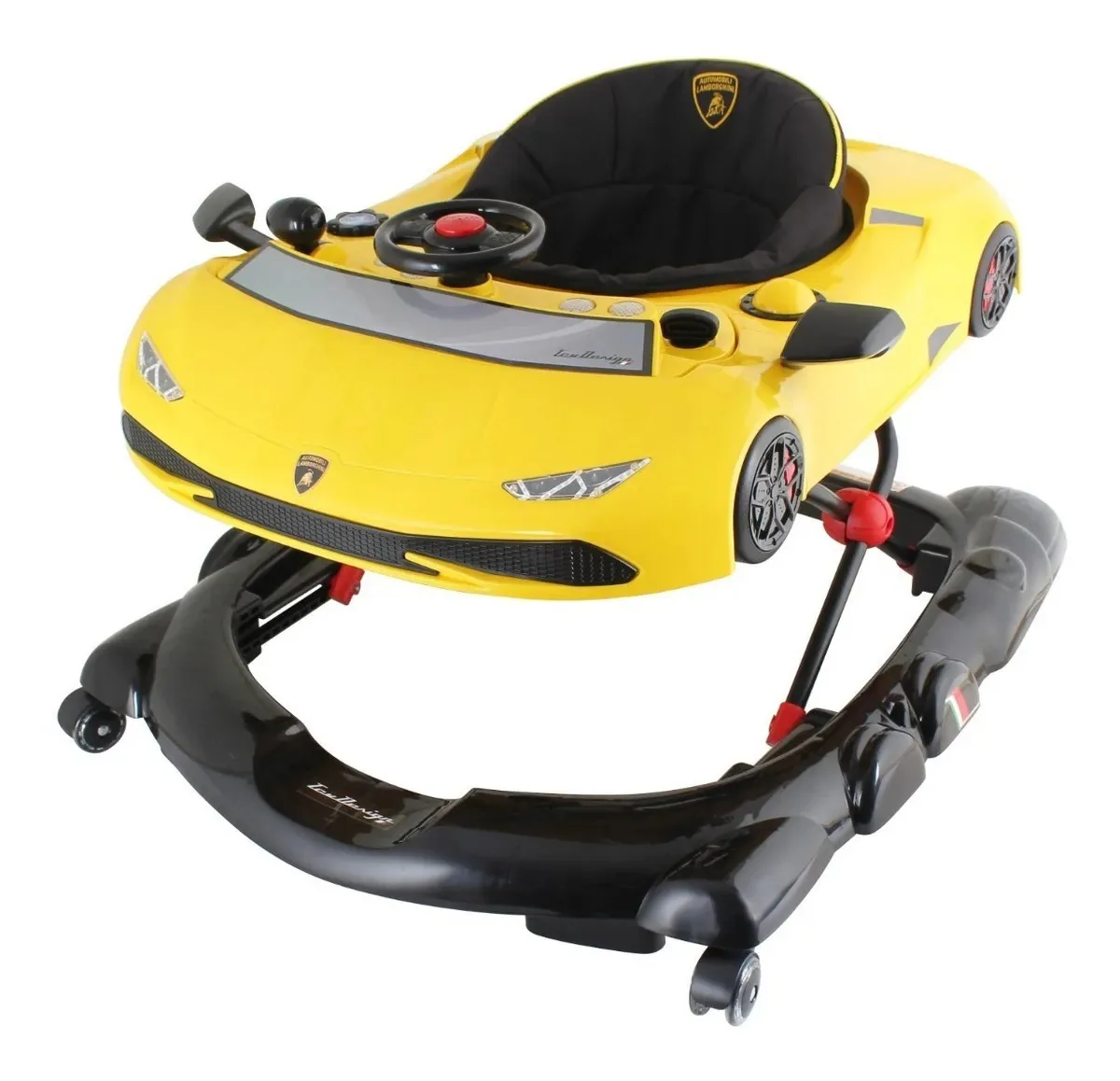 Andador de bebê Prinsel Auto Lamborghini amarelo