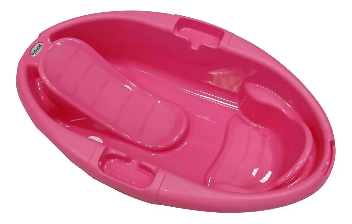 Banheira Prinsel Caribe com redutor cor rosa