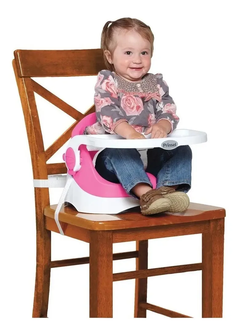 Cadeira de alimentação para bebês Periquera Booster Upper Prinsel Portat rosa
