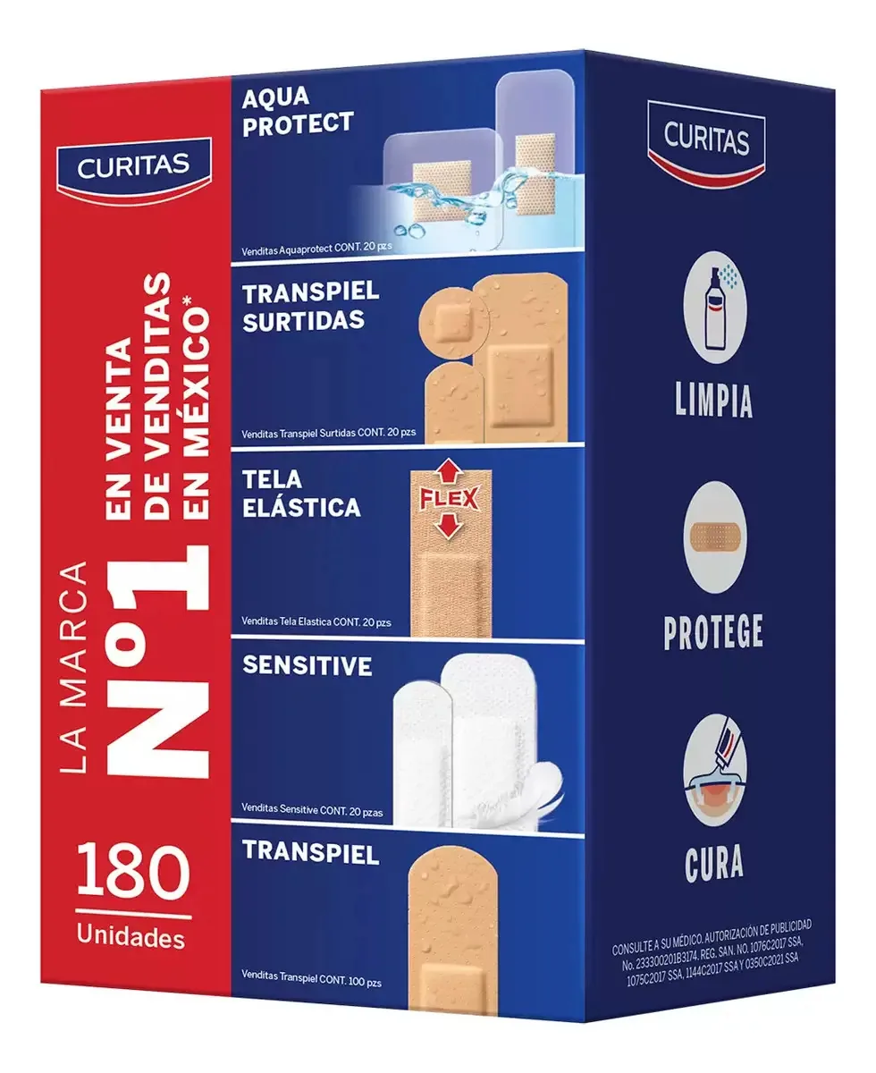 Curativos Adesivos Caixa Com 180 Curativos