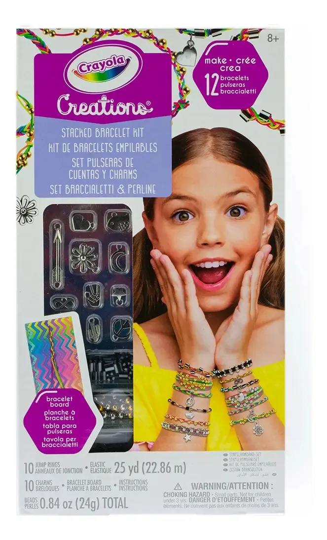 Pulseiras empilhadas Crayola Rainbow