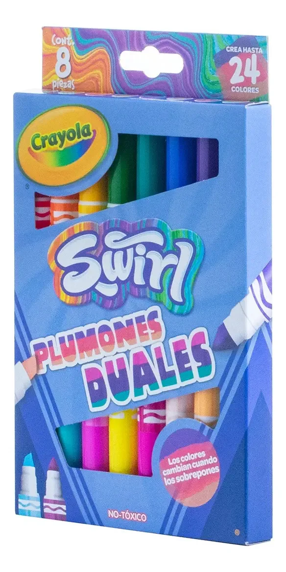 Marcadores Crayola 8 Dual Swirl