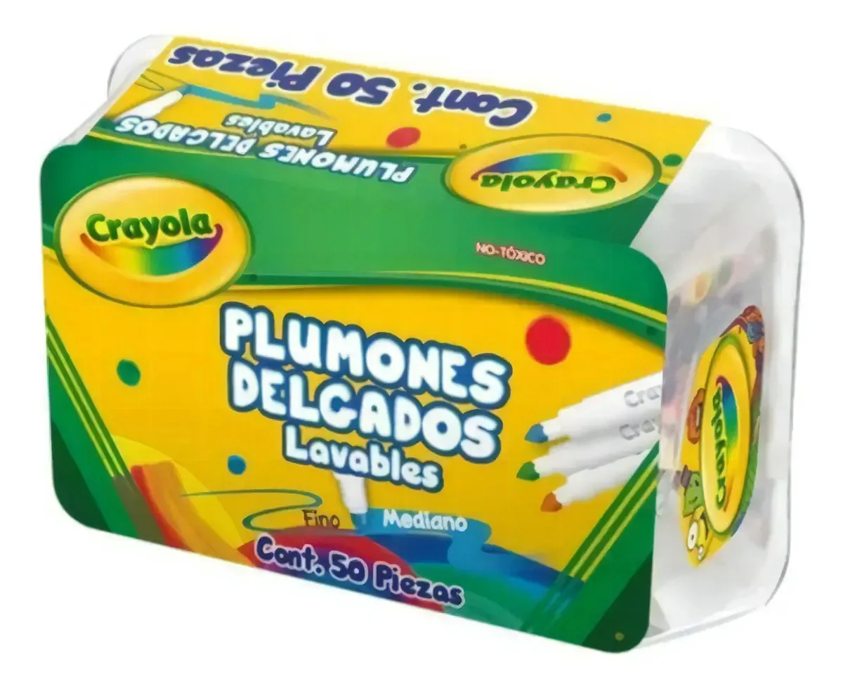 50 marcadores finos laváveis Crayola Super Tips