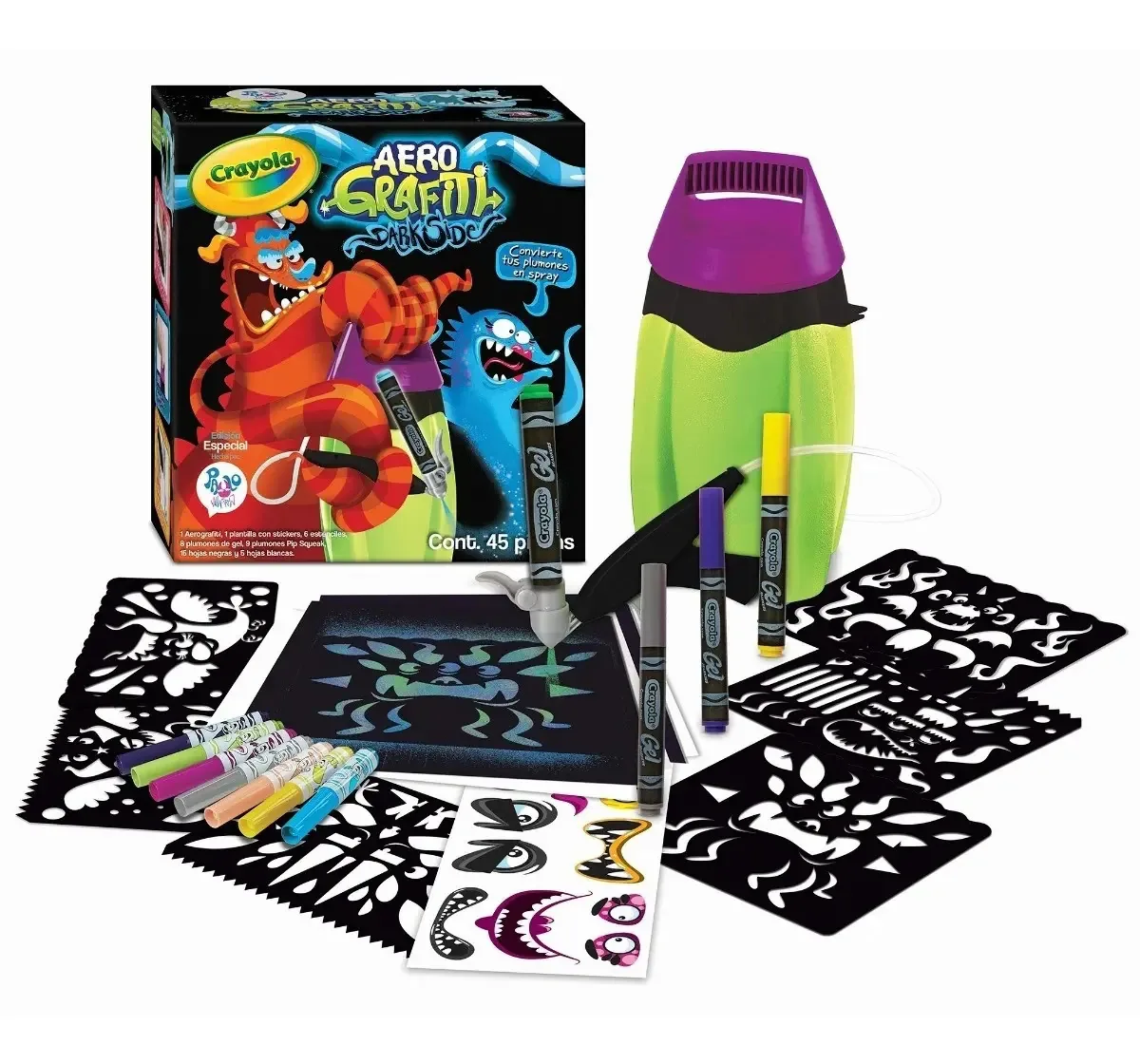 Edição especial Darkside Crayola Airbrush 45 peças