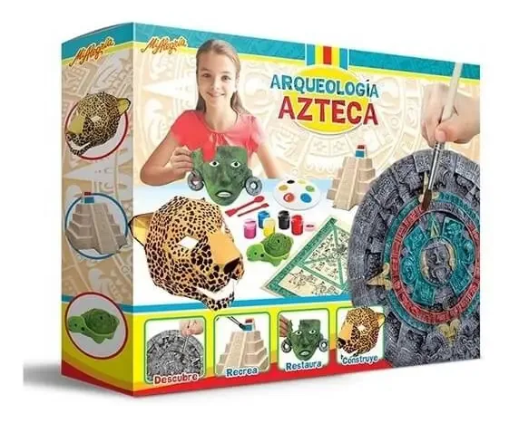 Brinquedos de arqueologia asteca My Joy, cor verde