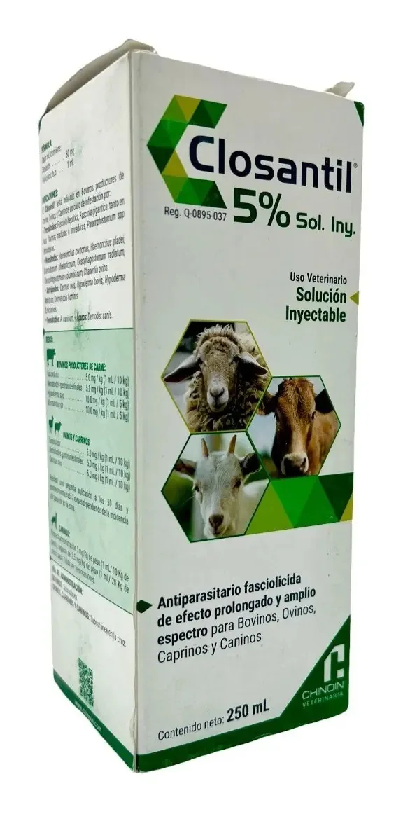 Vermífugo Animal Injetável Closantil 5% 250 Ml