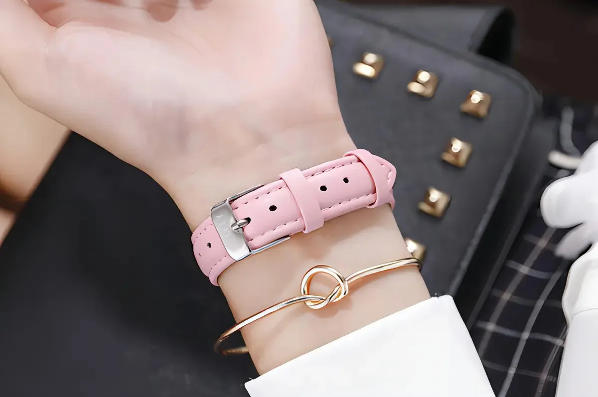 Relógios para estudantes Relógios de quartzo para senhoras Strap Color Pink 1