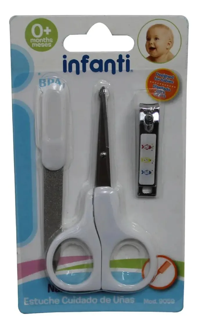 Kit Cuidados de Unhas Infanti para Bebê Cor Branco